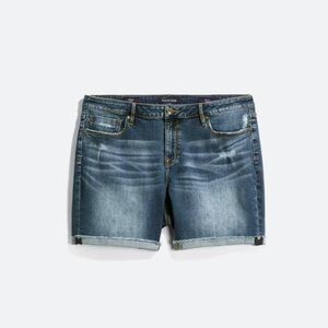 Denim mid rise cuffed shirts